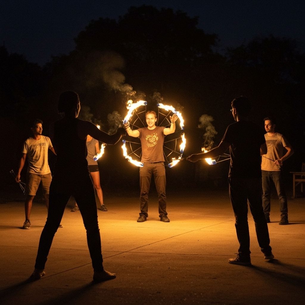 Fire spinning classes showing growing interest and accessibility in fire arts education