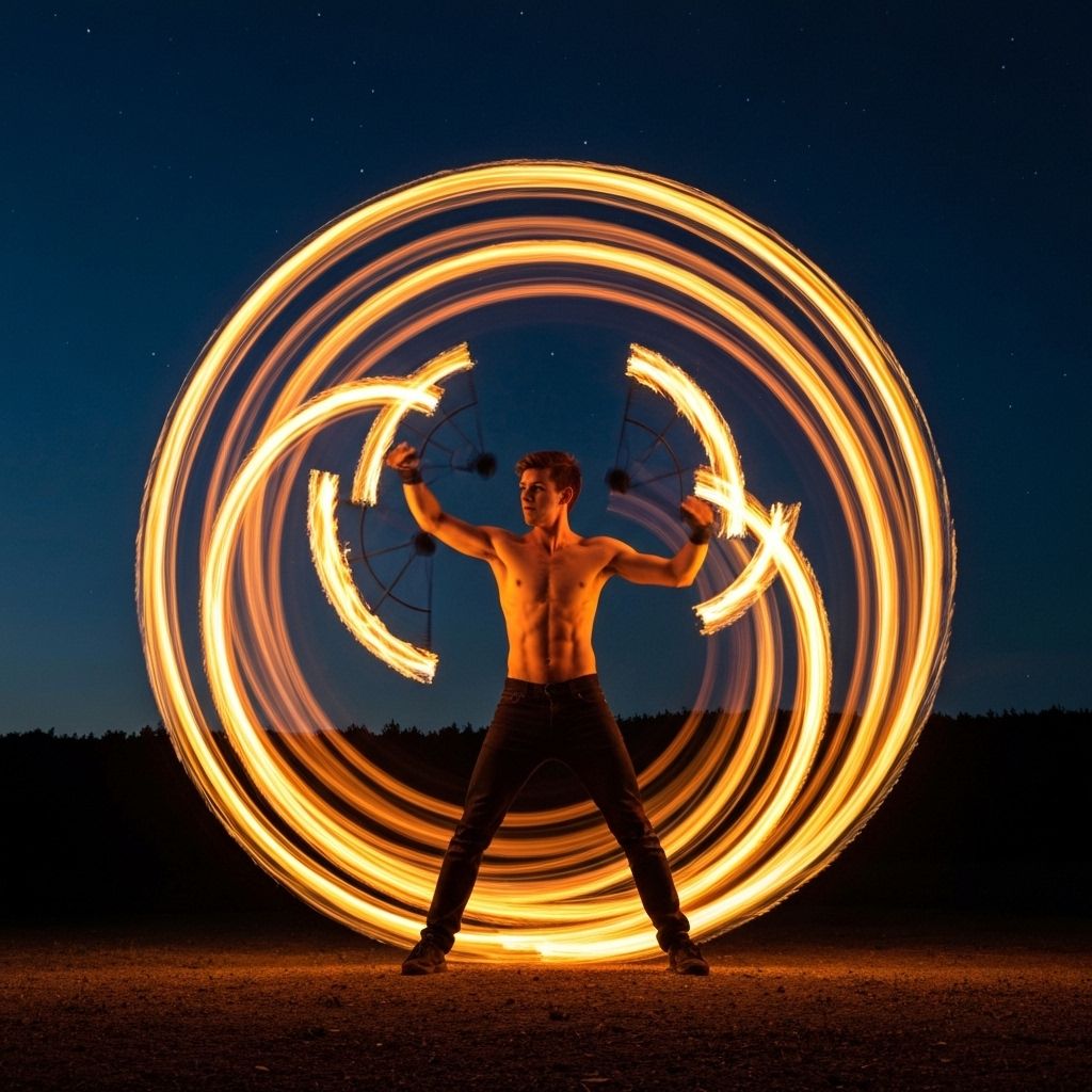 Fire poi performance