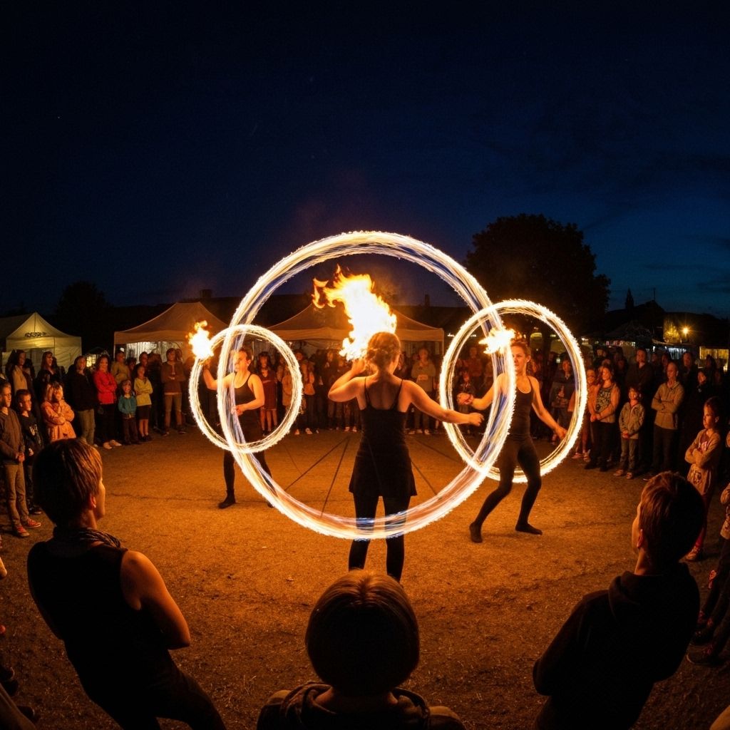 Fire spinning community performance